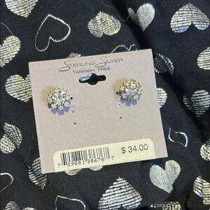 Sterling Silver Crystal Stud Earrings
